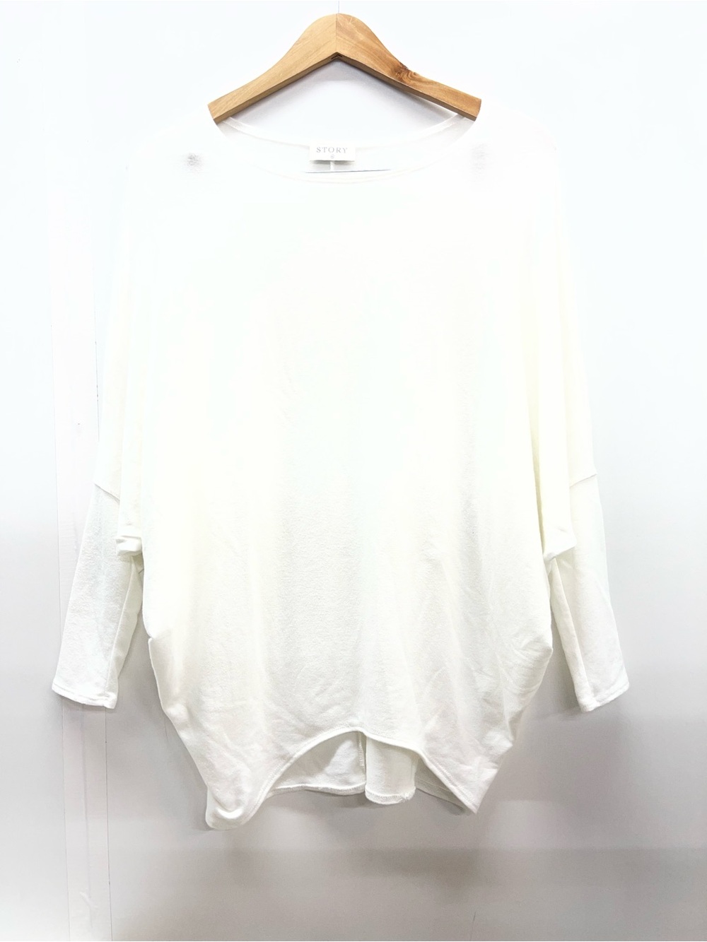 Story Cream Lightweight Crewneck Dolman Sweater